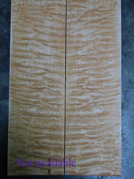 Resawn and sanded quilted maple top