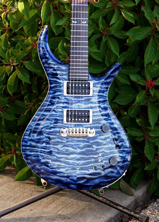 Quilted maple Driskill Diablo photographed outdoors